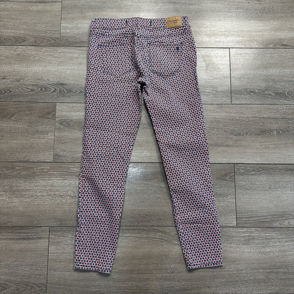 Abercrombie & Fitch A&F Skinny Leg Multicolor Pattern Ankle Pants Women's 2 W26 - Picture 1 of 5